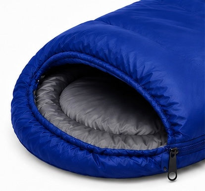 Sac de couchage bleu TrekSleep 3 saisons camping -5°C